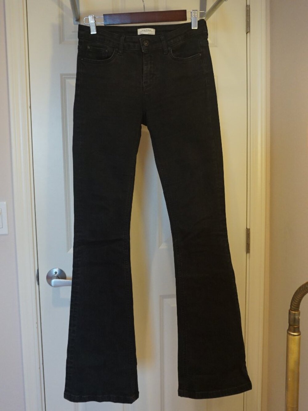 Zara | Low-Rise Premium Denim Collection Bootcut Jeans | Black | Size 6